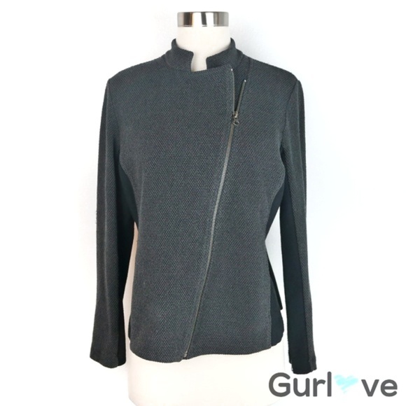 Eileen Fisher Jackets & Blazers - Eileen Fisher Grey Asymmetrical Jacket Size PM